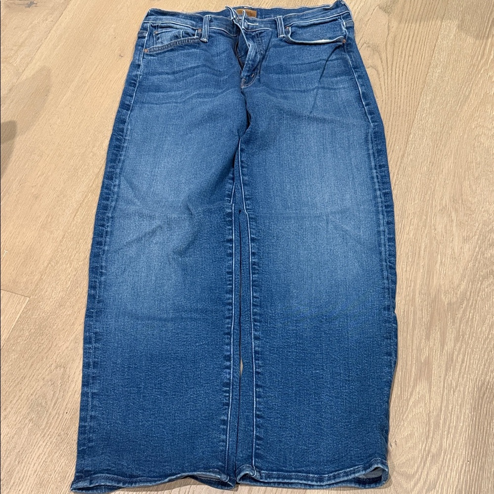 MOTHER Blue Wide-Leg Jeans